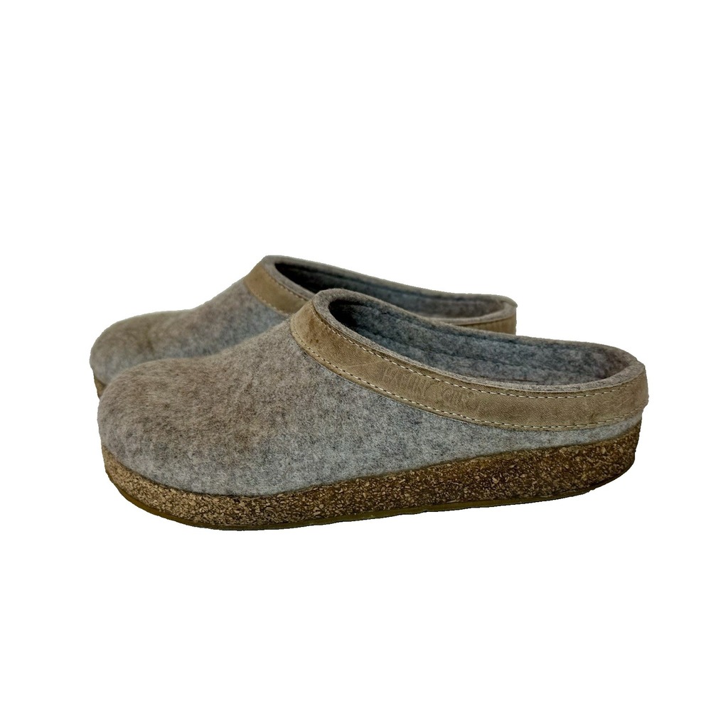 Haflinger Grizzly Torben Womens Size 36‎ US 5.5/6 Grey Wool Felt Slip On Clogs
